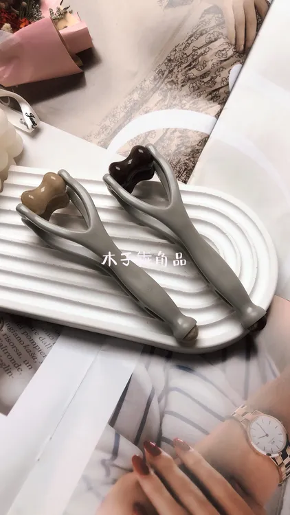 天然正品手工藏牦牛角手指夹按摩手指按摩手心工具家用耐用