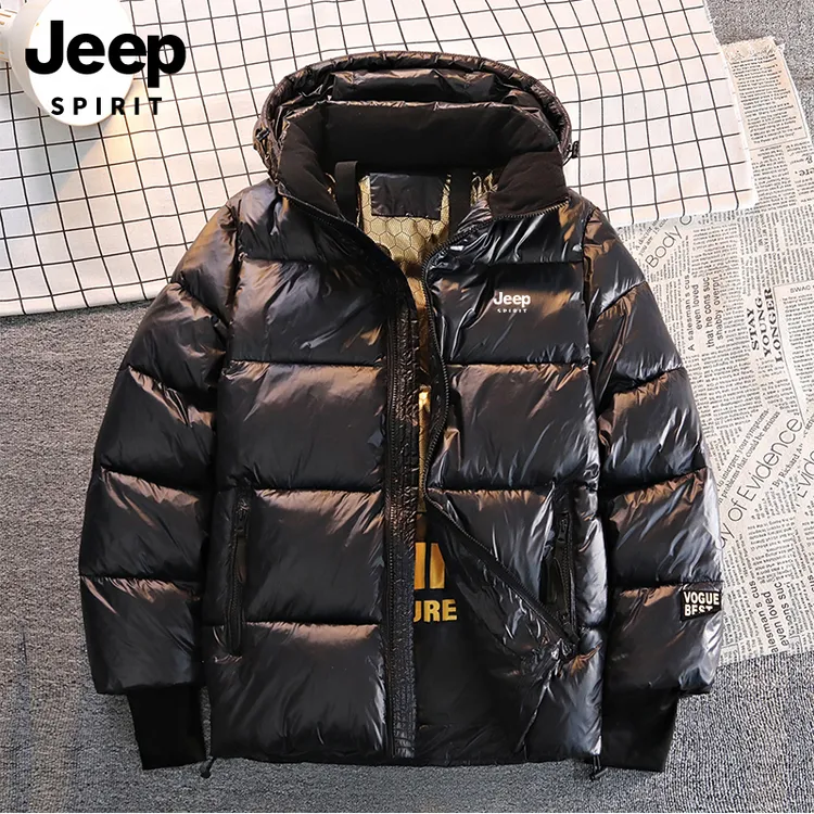 JEEPSPIRIT吉普运动黑金男女款棉衣石墨烯加厚保暖情侣休闲外套