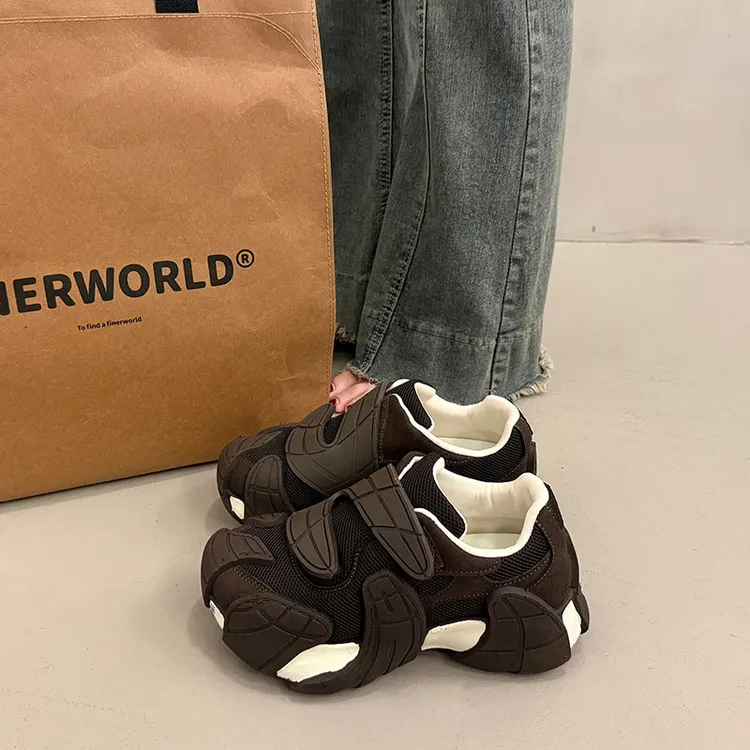 欧货百搭厚底老爹鞋女小个子增高2025新款爆款秋季运动休闲阿甘鞋