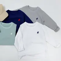 【实用主义】25年春秋季儿童休闲圆领长袖T恤百搭净色套头衫