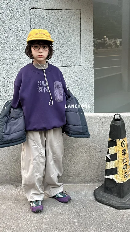 【两色可选】览虫25年新款深秋冬季 31039 加绒 休闲卫衣100#