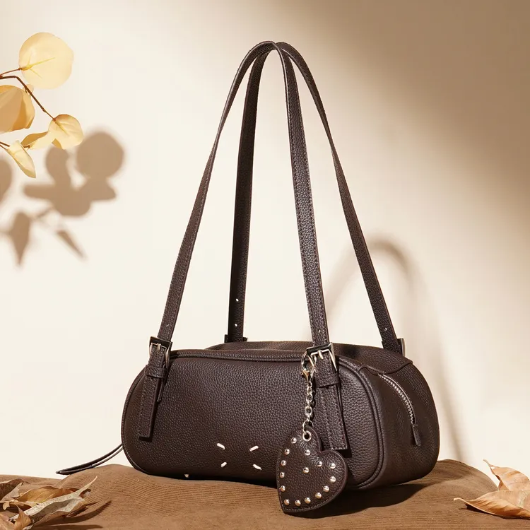 简约风单肩款拉链款手提式腋下包车缝线都市简约拉链898