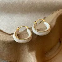 铜合金耳饰 【奶油流沙】耳扣韩系简约显脸小韩系耳饰 A188