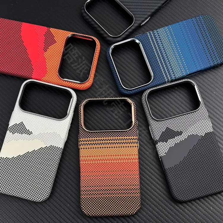 磁吸凯夫拉纹适用iPhone17ProMax——12手机壳16PRO裸机手感防摔壳