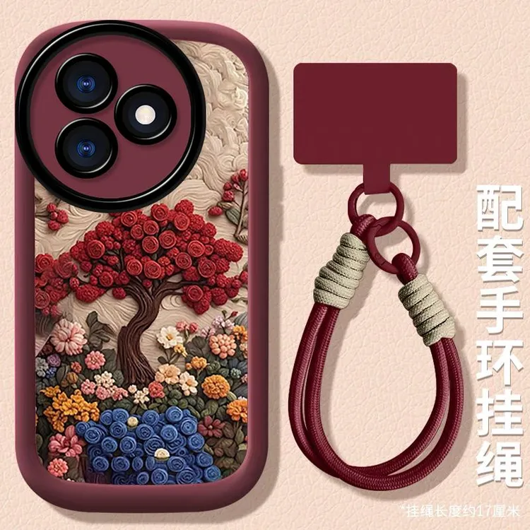 适用红米K80至尊版手机壳花朵玫瑰红米K80Pro防摔手机套K70/60pr