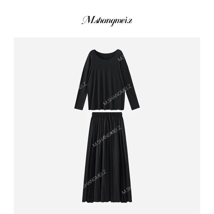 M.SHANGMEI.Z/沐熙【一键一件】美大哥舒适透气显瘦时尚套装X072753