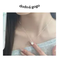 DODOGOGO 合金项链 玫瑰花切项链女气质轻奢时尚百搭简约锁骨链