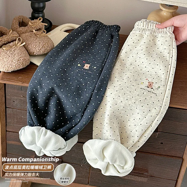 【450克定制色奥粒暖暖绒】女童冬款新款HS65610加绒裤