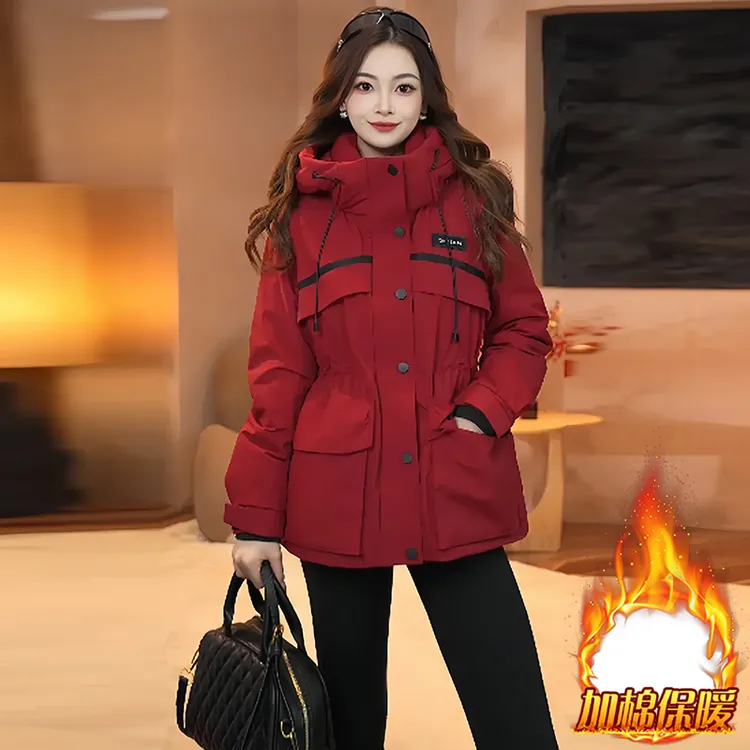 加厚潮流时尚百搭工装棉服女2025冬季新款洋气保暖舒适中长款棉袄