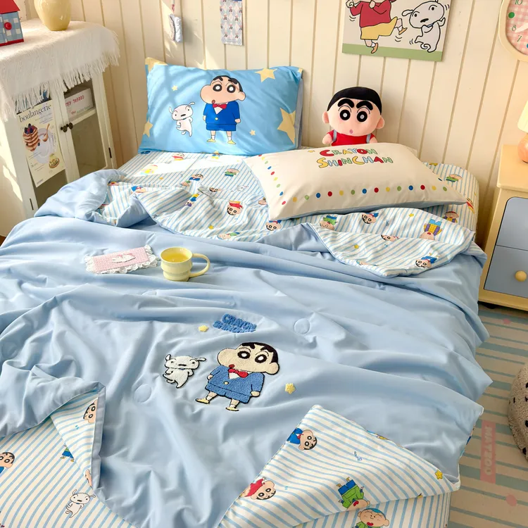 蜡笔小新夏季夏凉被空调被单双人被子学生宿舍儿童夏被可机洗水洗