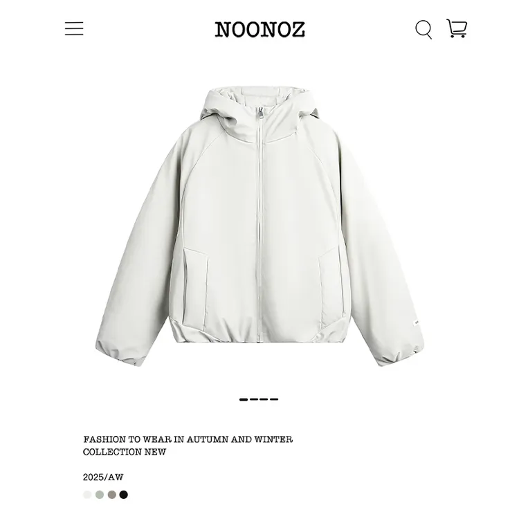 NOONOZ冬季防风加厚PU皮棉衣男潮牌美式中性风通勤保暖棉服外套