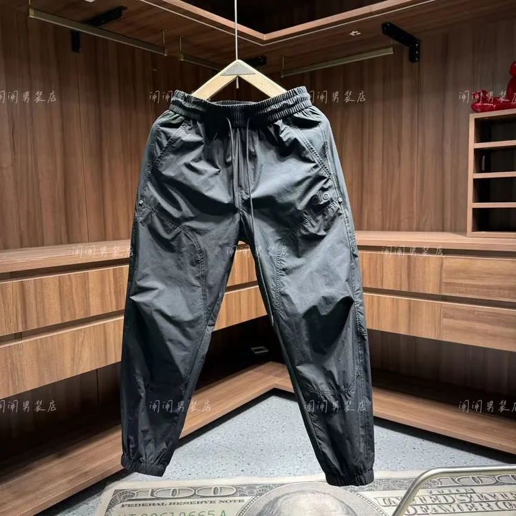 66515夏季新款时尚潮流透气韩版高级感显瘦百搭宽松束脚休闲裤