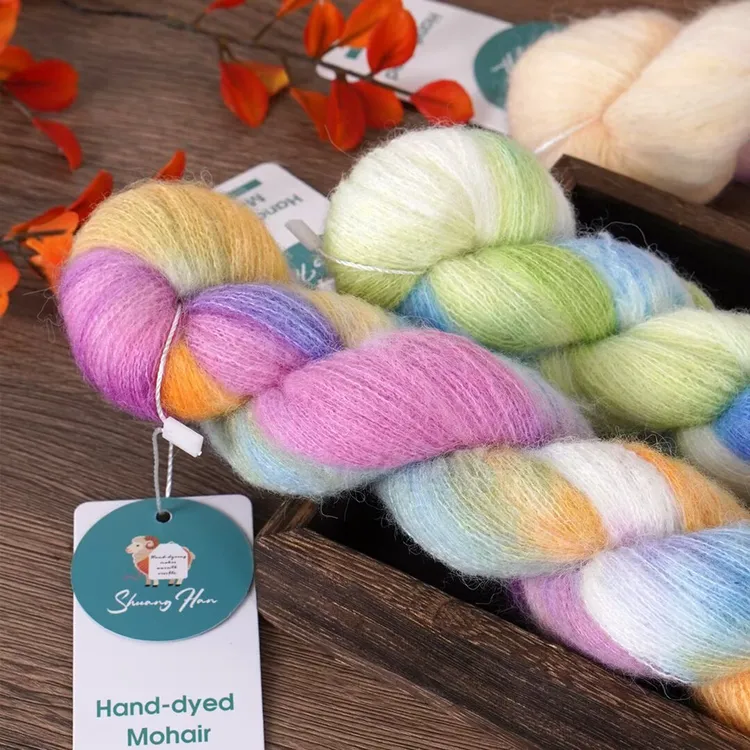 新款手染羊绒羊毛马海毛冬季线超软手工编织毛衣围巾编织材料双涵