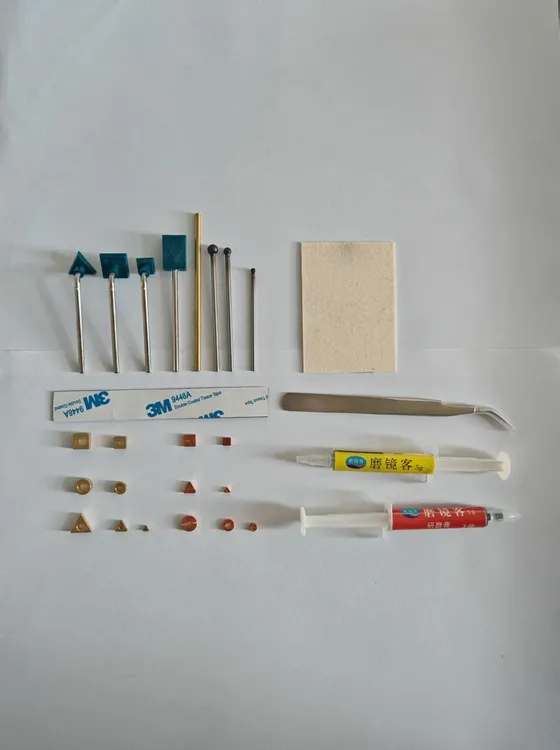 磨镜客抛光耗材套装小样抛光治具 球形连杆 红铜黄铜 研磨膏 铜棒