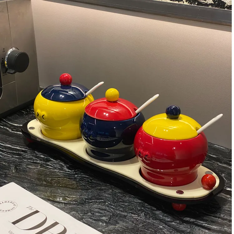 调料盒陶瓷调味罐盐罐糖罐调料罐糖缸陶瓷礼盒油罐