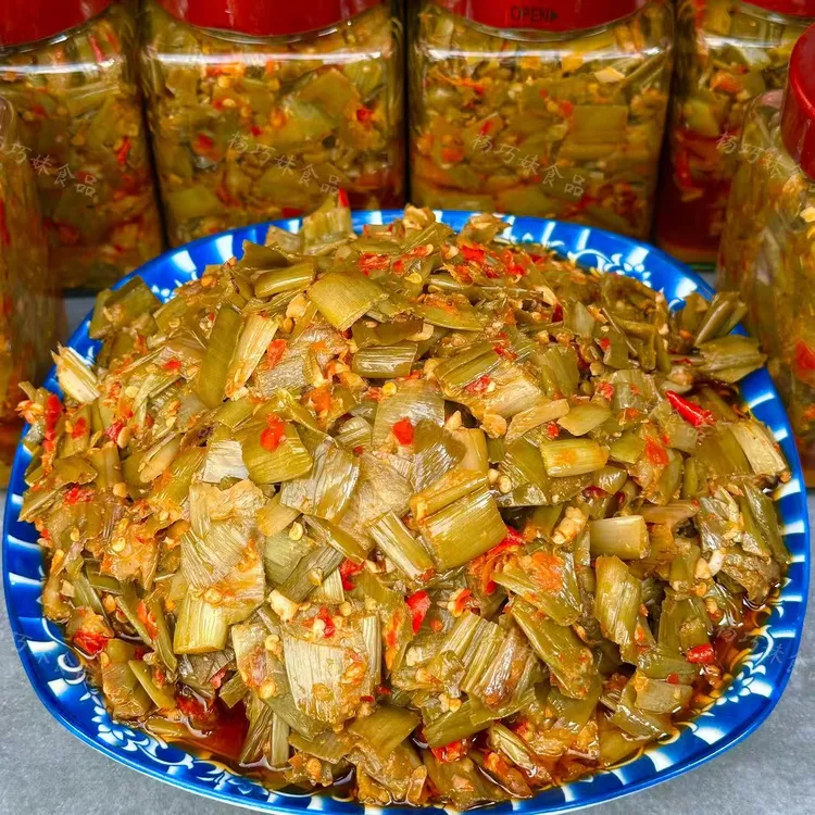 杨巧妹酸辣芋荷赣南美食芋头梗芋苗辣酱开盖即食下饭菜腌菜