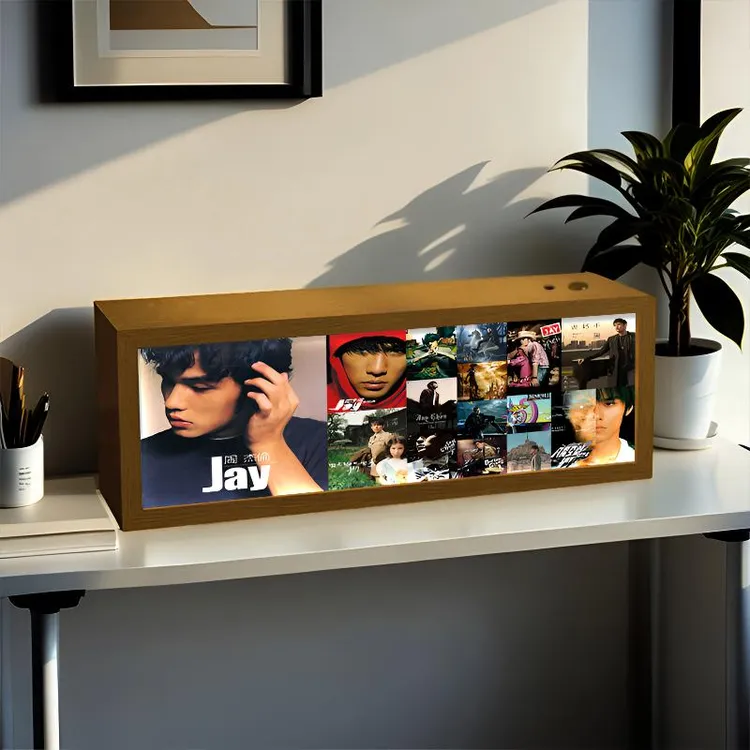 【周杰伦】创意氛围床头灯客厅卧室书桌摆件装饰画周同学发光灯光画