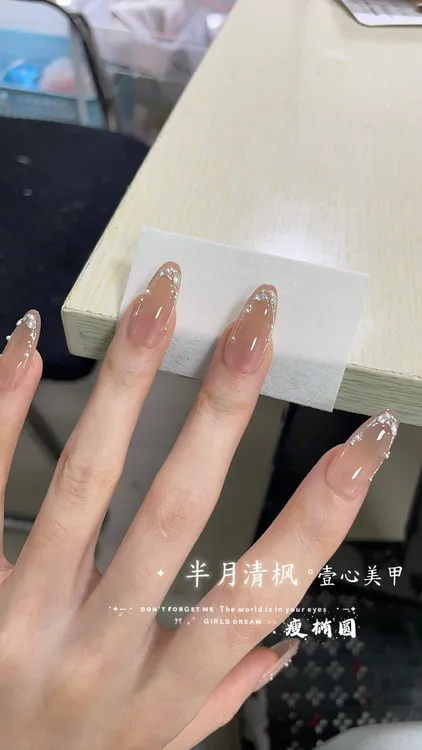 半月清枫-壹心纯手工穿戴甲 美甲贴片可拆卸假指甲10片装