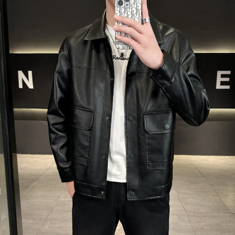 Fanstun paul/梵诗顿•保罗春秋男士时尚翻领纽扣夹克外套-A038