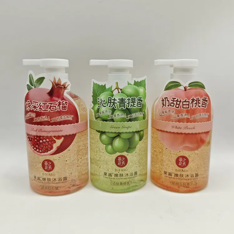 果酱嫩肤沐浴露450g 果香诱人轻柔去角质 白桃香青提香红石榴香