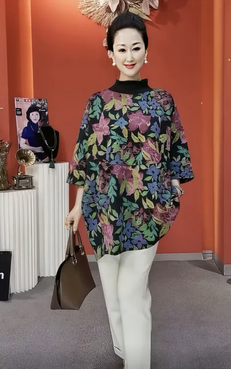 【兰爵专属】秋冬加厚复古宽松圆领八分袖卫衣