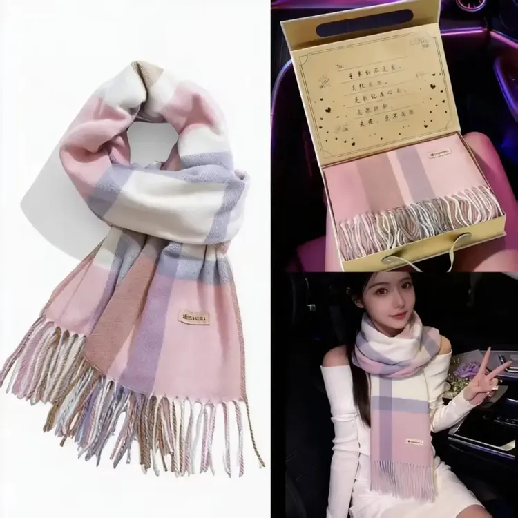 圣诞节暖冬围巾送女朋友闺蜜同学女生老婆简约有创意礼品礼盒套装