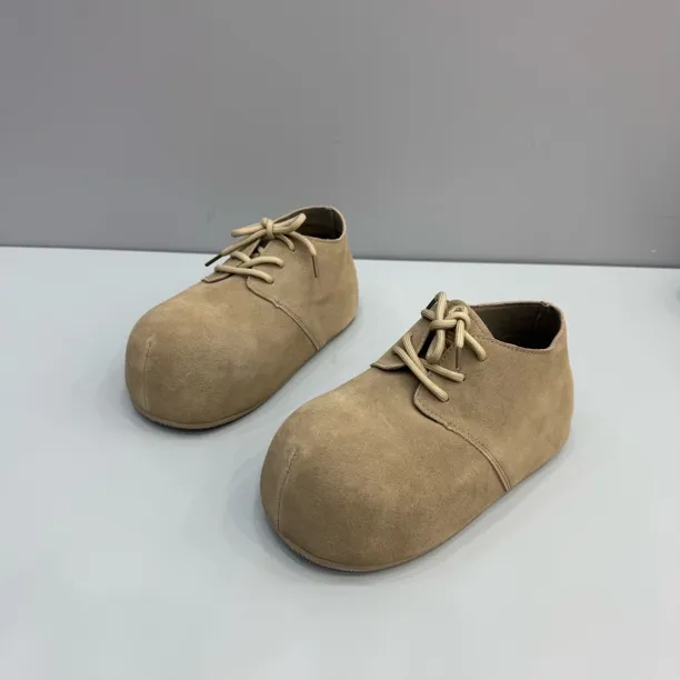 卡皮巴拉女鞋2026年春季新款百搭大头丑萌内增高磨砂皮勃肯鞋休闲