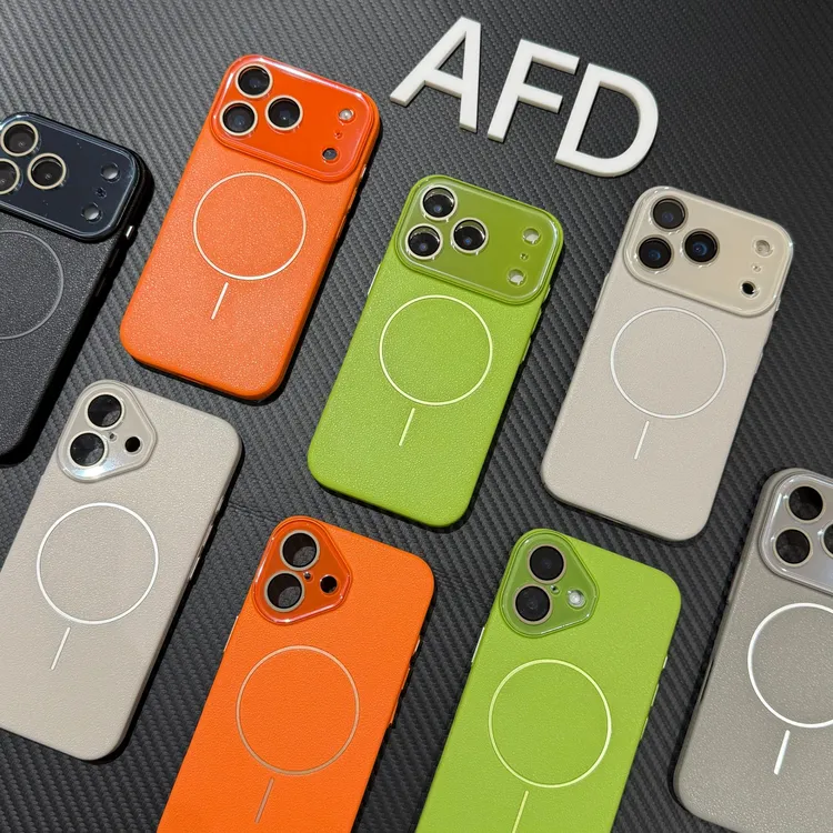 GGBond无线充荔枝纹PC壳适用iPhone17/16镜头膜手机壳13苹果15/14