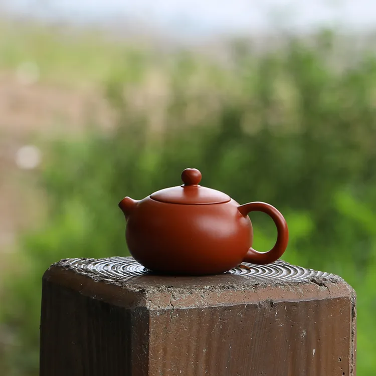 潮州原矿朱泥小容量半手工冲罐紫砂壶郑楚锐倒把西施壶120毫升