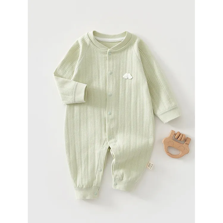 婴儿连体衣新生婴儿衣服纯棉长袖睡衣春秋款初生宝宝秋季哈衣爬服