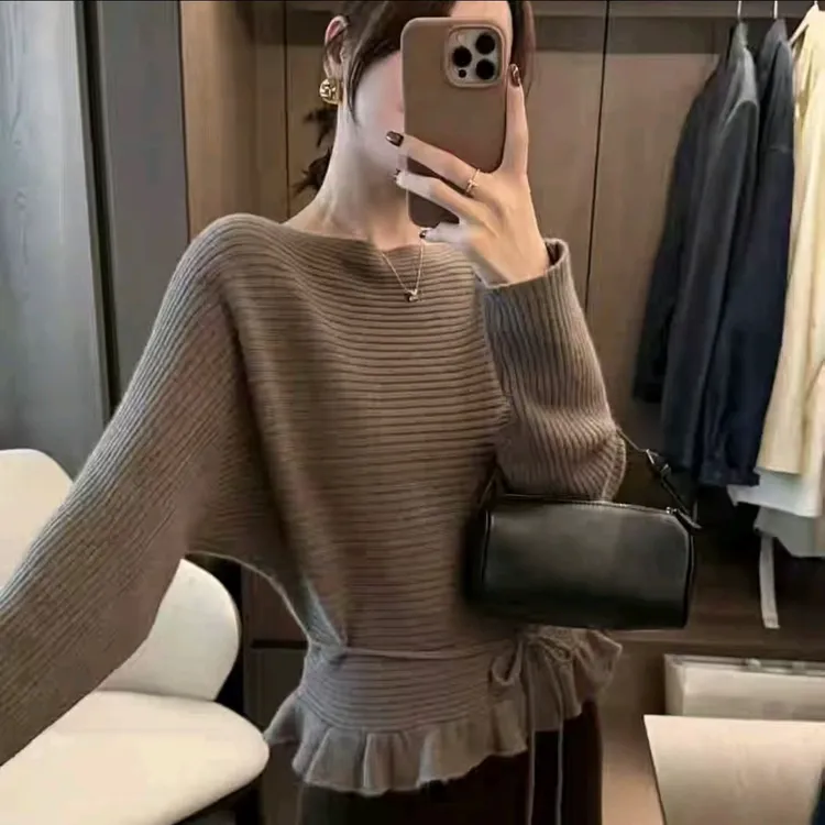 小香木耳边针织衫