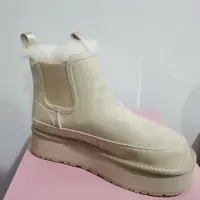 冬季羊毛一脚蹬雪地靴EA240103