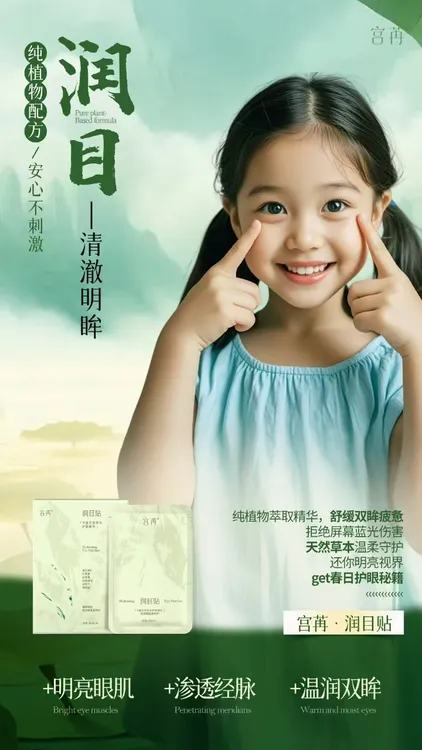 宫苒润目贴精准润目给双眼温柔呵护