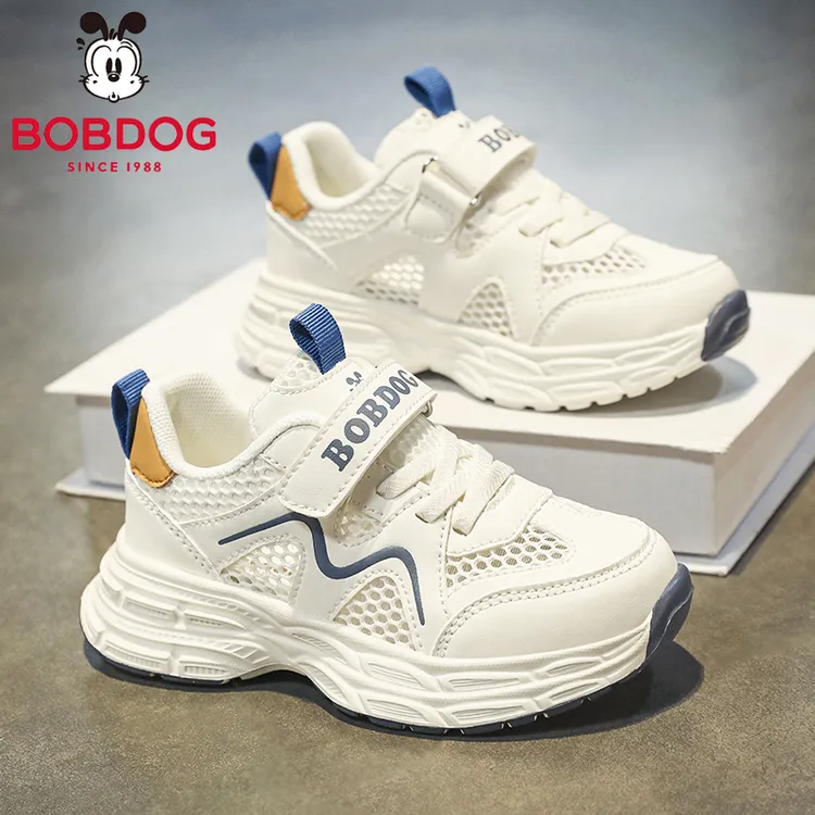 巴布豆儿童运动鞋单网男童鞋夏季6-12岁潮款小男孩网面透气老爹鞋