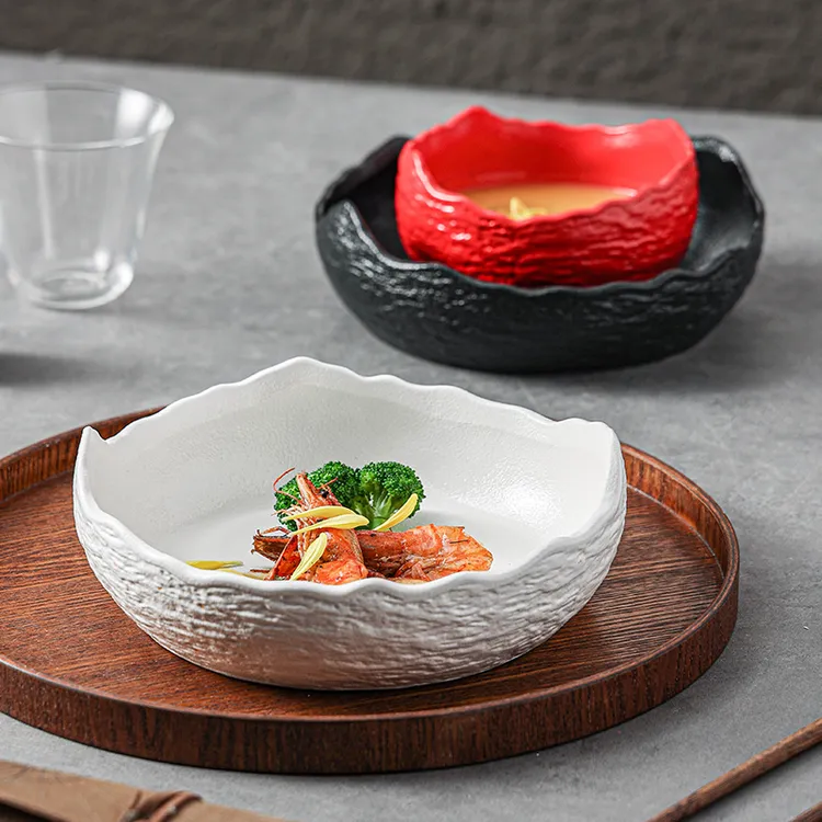 日式高级感甜品碗创意沙拉碗精致酸奶碗创意凉菜碗个性陶瓷汤碗