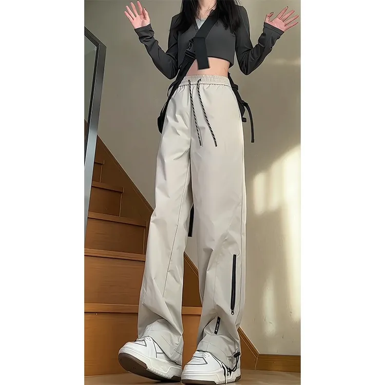 户外登山直筒裤三防软壳工装裤男女款潮牌潮流加绒美式机能工装裤