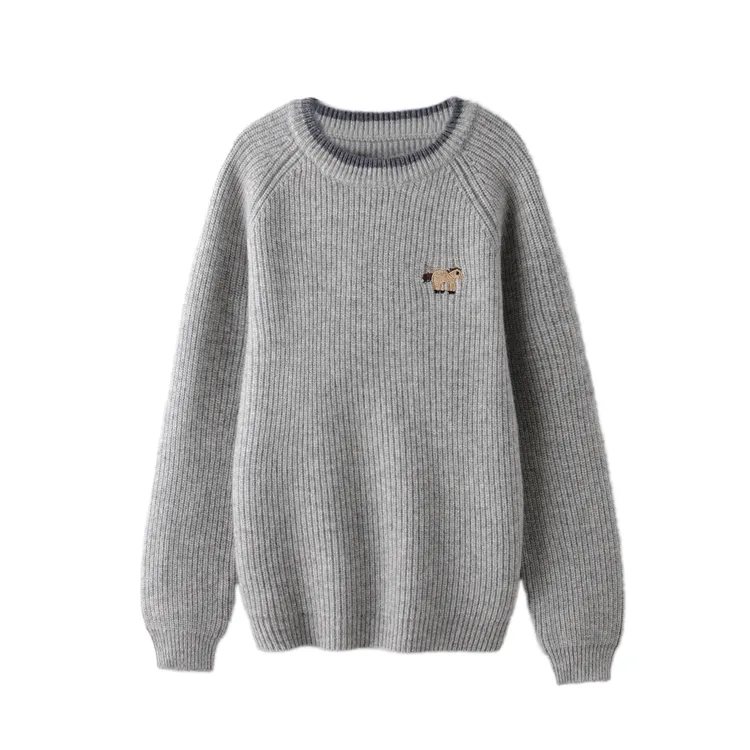 （特厚款）100羊毛童装儿童羊毛衫加厚针织保暖毛衣冬打底男童女童