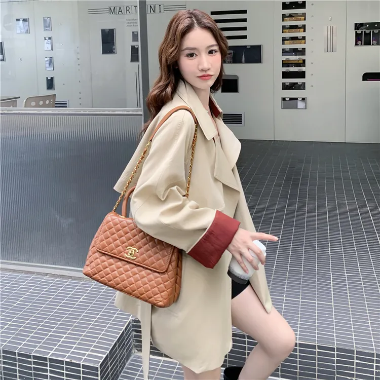卡其色高级感英伦风气质时尚风衣外套女2025春秋新款收腰显瘦大衣