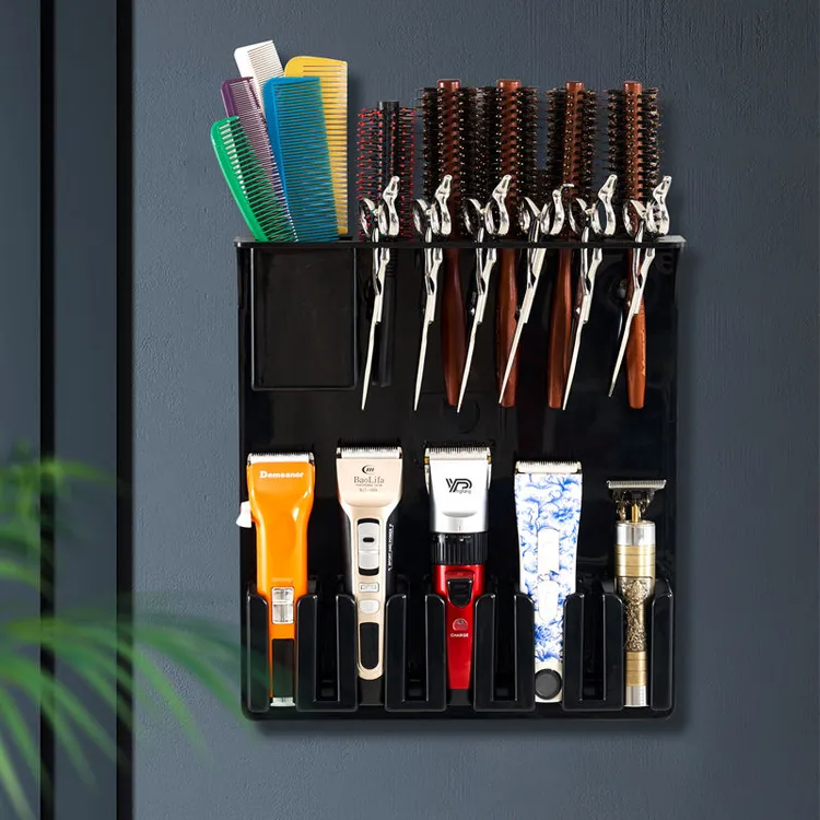 美发师理发店收纳架整理盒推子剪刀滚梳子收纳工具剪刀架美发专用