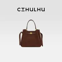 CTHULHU【复古条带水桶包】[9.27新品]CT509B255韩国小众品牌单肩包