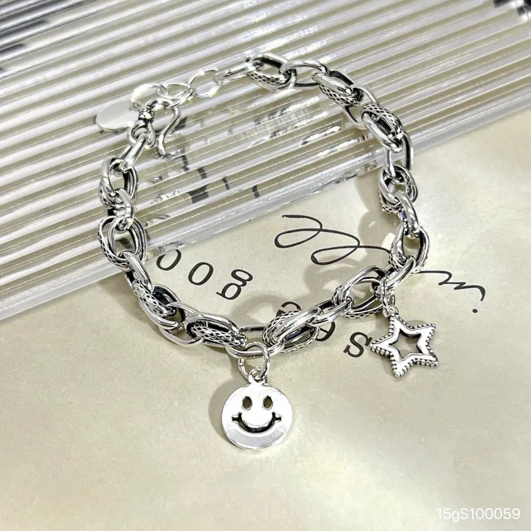 足银手链 999.9足银复古时尚男女可调节手链做旧百搭个性设计手串