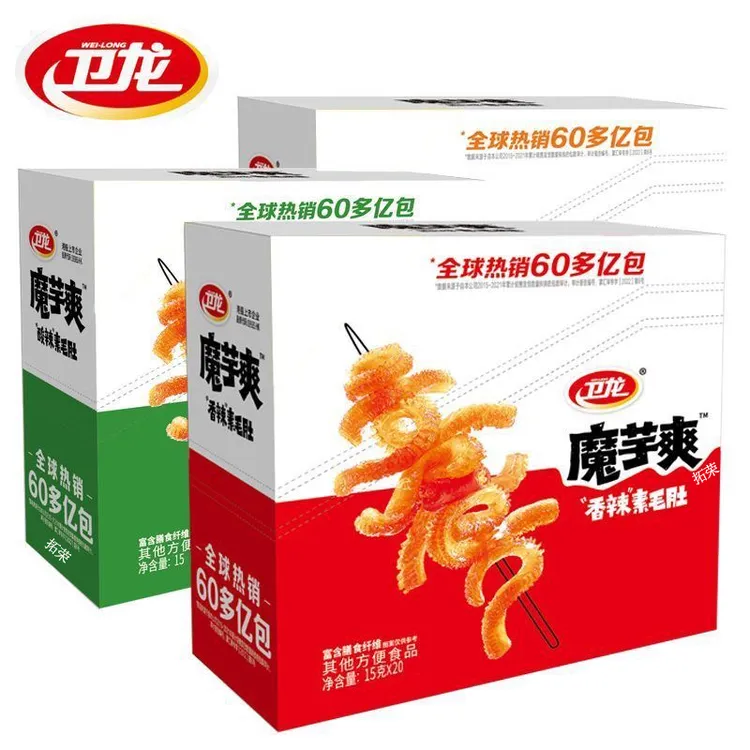 【买20送2】卫龙魔芋爽散装香辣麻辣味魔芋丝辣条素毛肚休闲零食
