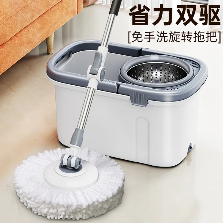旋转拖把省力旋转拖把结实耐用超大超厚桶自动家用吸水拖布两用