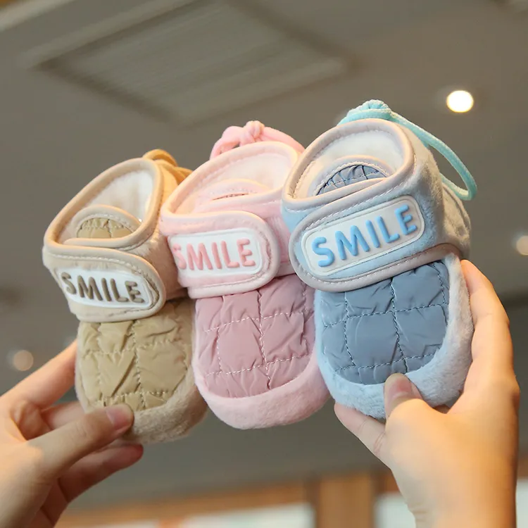 0-1岁棉靴加厚绒秋冬学步鞋棉雪地靴保暖防风不掉防滑外穿学走路