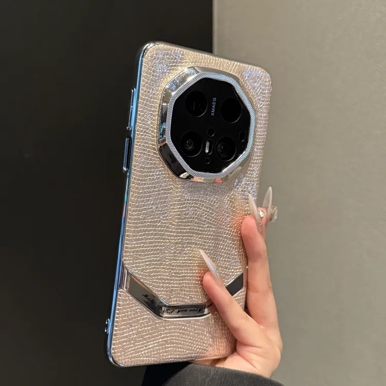 【高品质】香槟金龙鳞皮纹适用华为mate70rs非凡大师手机壳高级感