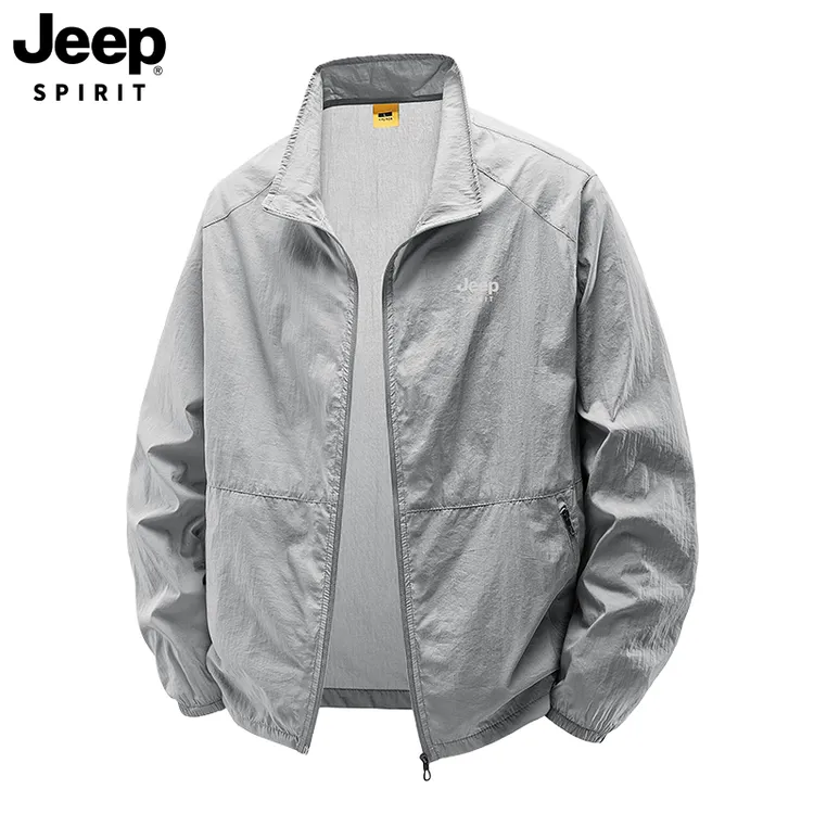 jeep吉普男士防晒衣夏季新款户外运动速干轻薄休闲宽松大码皮肤衣