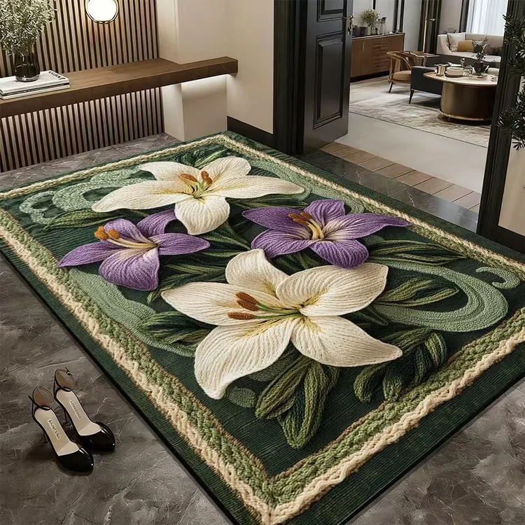 家用奢华大门口入户门口卧室耐磨耐用地毯地垫可裁剪吸水玄关欧式