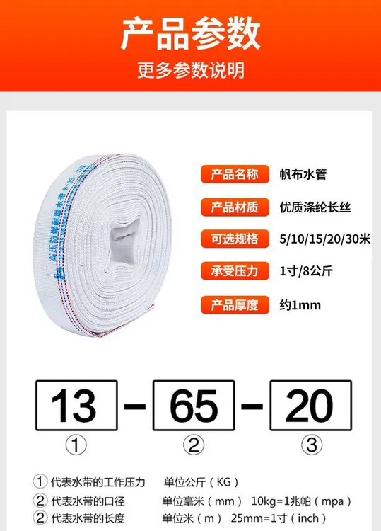 白透明塑料水带耐老化用于农田灌溉浇地的软管