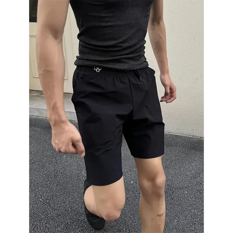 美式凉感激光打孔速干短裤男款夏季薄款透气工装裤健身运动五分裤