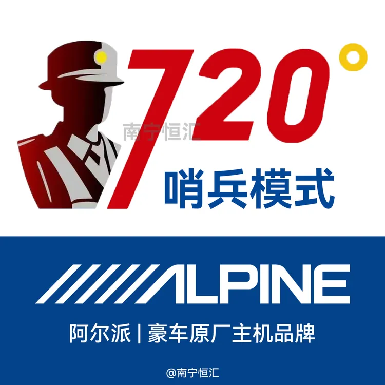 阿尔派720度全车透底 4路 360全景